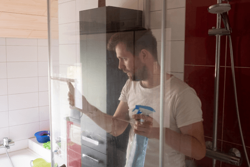 shower glass cleaning